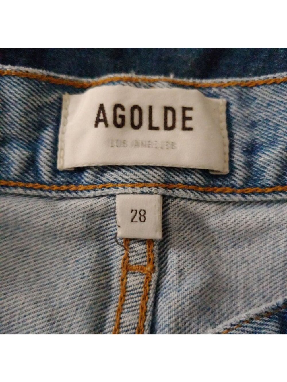 AGOLDE Lana Straight Jeans Riptide 28 Rigid Denim 90s Designer Button Fly Luxury - Picture 7 of 9